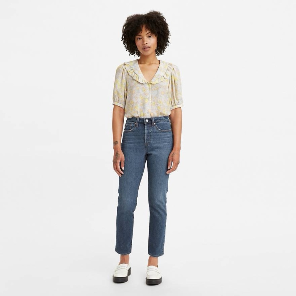 Levi's Wedgie Icon Fit Ankle Women's Jeans sz 30 *FLAW* Button Fly Big E Red Tab